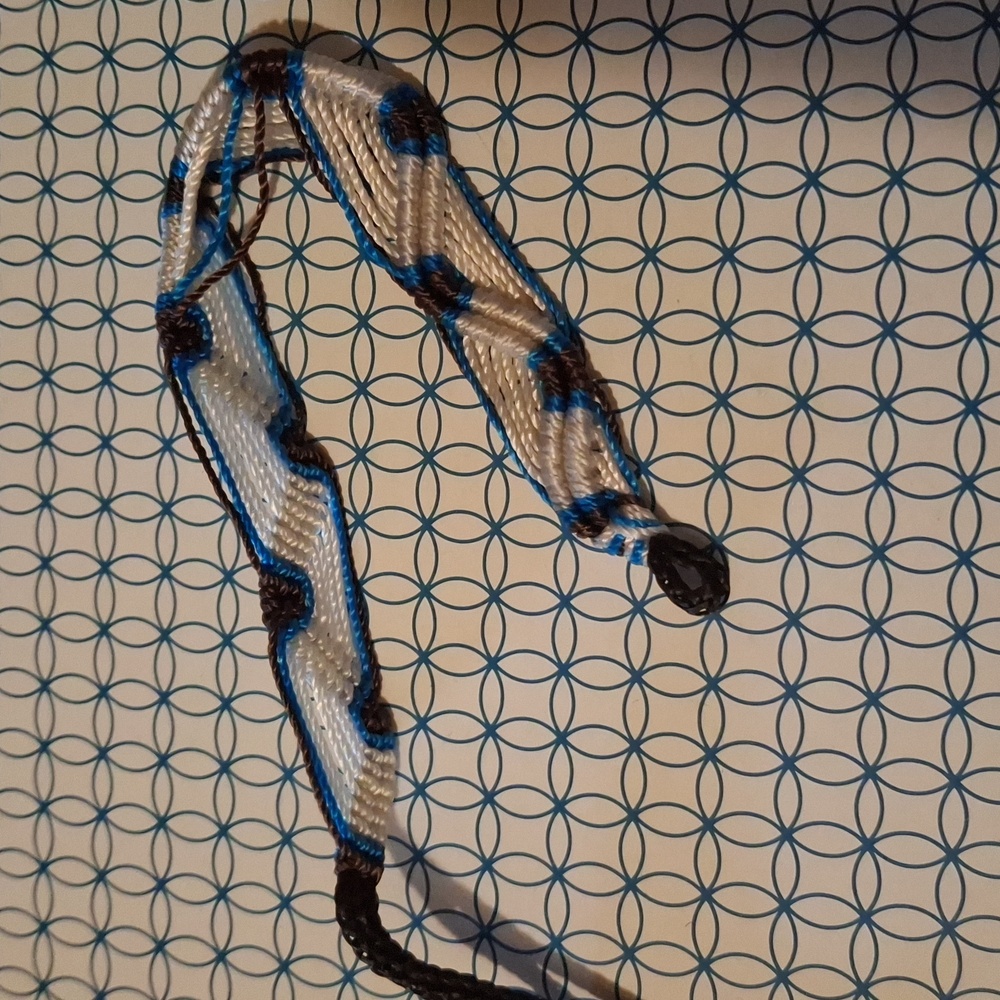 Woven Blue and White Friendship Bracelet